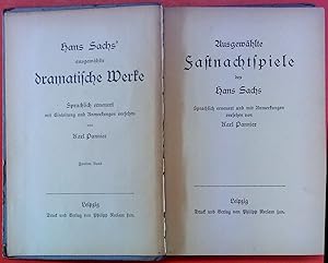 Immagine del venditore per Ausgewhlte dramatische Werke. Band 2. Ausgewhlte Fastnachtspiele. venduto da biblion2