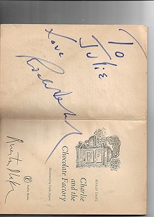 Bild des Verkufers fr Charlie and the Chocolate Factory soft cover Signed Roald Dahl & Quentin Blake zum Verkauf von Turn The Page Books