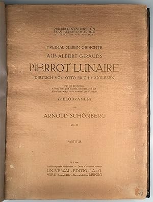 Dreimal sieben Gedichte aus Albert Girauds Pierrot Lunaire. (Deutsch von Otto Erich Hartleben). F...