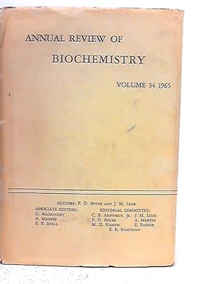 Seller image for Annual Review of Biochemistry Volume 34 for sale by World of Rare Books