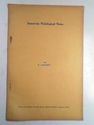 Seller image for Sumerian philological notes for sale by Cotswold Internet Books