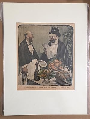 Image du vendeur pour Restaurant / Couverture originale du journal humoristique LE RIRE (prte  tre encadrer) mis en vente par librairie philippe arnaiz