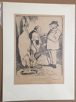 Immagine del venditore per Boucherie : Couverture originale du journal humoristique LE RIRE (prte  tre encadrer) venduto da librairie philippe arnaiz