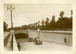 "INAUGURATION du PASSAGE SOUTERRAIN à la PORTE DAUPHINE 1931" Photo de presse originale G. DEVRED...