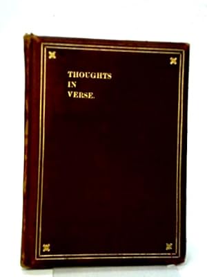 Bild des Verkufers fr Thoughts in Verse zum Verkauf von World of Rare Books