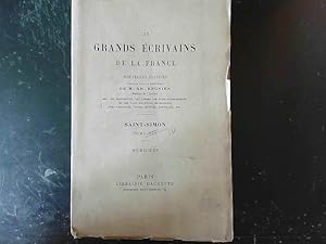 Bild des Verkufers fr Les Grands Ecrivains de la France : Saint-Simon, Tome VIII : Mmoires zum Verkauf von JLG_livres anciens et modernes