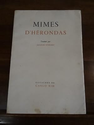 Mimes d'Hérondas, traduits en langage populaire par Jacques Dyssord.