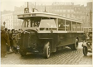 "AUTOBUS Plaisance-Gare Montparnasse 1931" Photo de presse originale G. DEVRED Agence ROL Paris (...