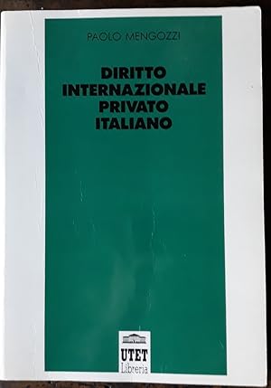 Imagen del vendedor de Diritto internazionale privato italiano a la venta por Studio Bibliografico Orfeo (ALAI - ILAB)