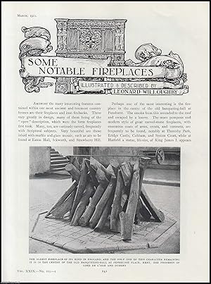 Seller image for Eridge Castle ; Apethorpe, Northants ; King William's Room at Castle Ashby ; The Library at Hatfield House & more : Some Notable Fireplaces. An original article from The Connoisseur, 1911. for sale by Cosmo Books