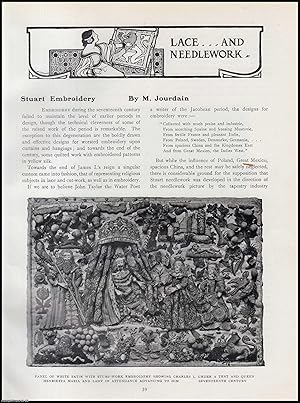 Imagen del vendedor de Stuart Embroidery : Lace & Needlework. An original article from The Connoisseur, 1910. a la venta por Cosmo Books