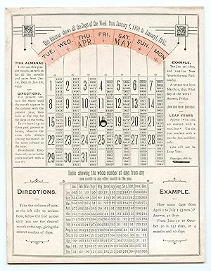 Almanac with turning dial