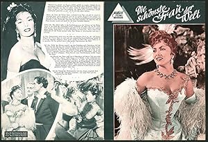 Bild des Verkufers fr Filmprogramm DNF, Die schnste Frau der Welt, Gina Lollobrigida, Robert Alda, Anne Vernon, Regie Robert z. Leonard zum Verkauf von Bartko-Reher