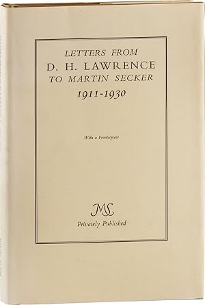 Seller image for Letters From D.H. Lawrence To Martin Secker 1911-1930 for sale by Lorne Bair Rare Books, ABAA