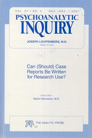 Bild des Verkufers fr Psychoanalytic Inquiry Vol. 27, 2007, No. 5 Can (Should) Reports be Written for Research Use? zum Verkauf von Fundus-Online GbR Borkert Schwarz Zerfa