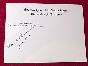 Signed OFFICIAL Supreme Court Chambers Card