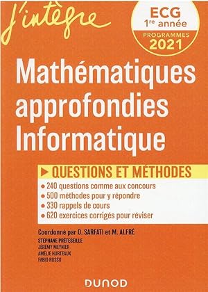 ECG 1 : mathématiques approfondies ; questions et méthodes