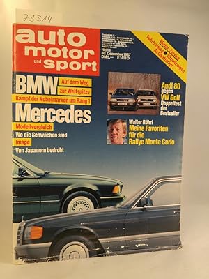 Seller image for Auto Motor und Sport; Heft 1 - Dezember 1987 Audi 80; VW Golf for sale by ANTIQUARIAT Franke BRUDDENBOOKS