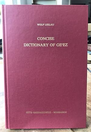 Concise dictionary of Geez (Classical Ethiopic).
