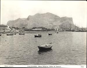 Foto Palermo Sicilia, Monte Pellegrino, veduto dal Samuzzo, um 1900 - NPG 9768