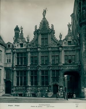 Foto Bruges Brügge Flandern Westflandern, Palais de Justice, um 1900 - NPG 12357