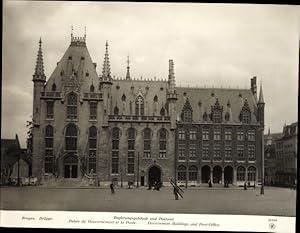 Foto Bruges Brügge Flandern Westflandern, Palais de Gouvernement et la Poste, um 1900 - NPG 12359