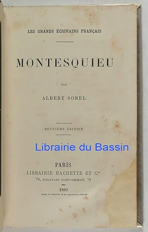 Seller image for Montesquieu for sale by Librairie du Bassin