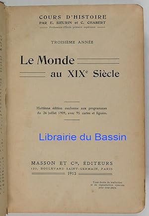 Imagen del vendedor de Le monde au XIXe sicle a la venta por Librairie du Bassin