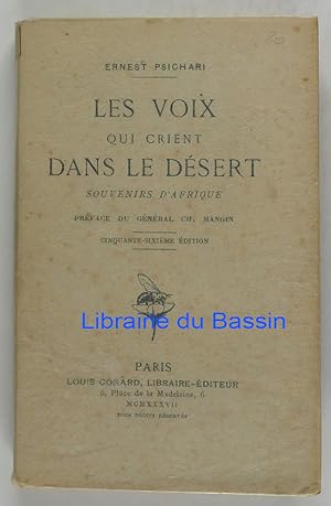 Seller image for Les voix qui crient dans le dsert Souvenirs d'Afrique for sale by Librairie du Bassin