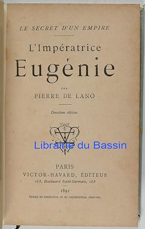 Imagen del vendedor de L'Impratrice Eugnie a la venta por Librairie du Bassin