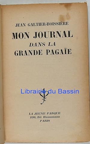 Imagen del vendedor de Mon journal dans la grande pagae a la venta por Librairie du Bassin