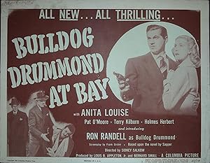 Image du vendeur pour Bulldog Drummond at Bay Lobby Title Card 1947 Anita Louise, Pat O'Moore mis en vente par AcornBooksNH
