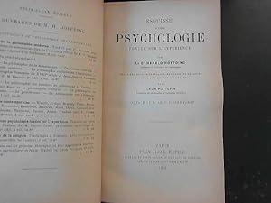 Seller image for Esquisse D Une Psychologie Fondee Sur L Experience. for sale by JLG_livres anciens et modernes