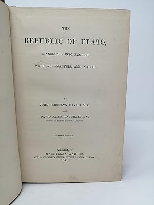 Seller image for The Republic of Plato, Translated into English, with an Analysis, and Notes. for sale by ROBIN SUMMERS BOOKS LTD