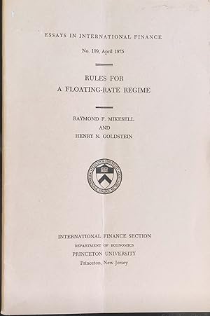 Immagine del venditore per Rules For A Floating-Rate Regime (Essays In International Finance No.109, April 1975) venduto da Shore Books