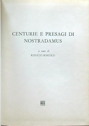 Immagine del venditore per Centurie e presagi di Nostradamus venduto da Librodifaccia