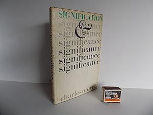 Imagen del vendedor de Signification and Significance. A Study in the Relations of Signs and Values (= Studies in Communication). a la venta por Antiquariat Rolf Bulang