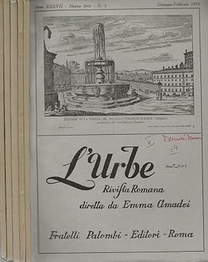 Imagen del vendedor de L Urbe Rivista Romana Anno XXXVII, n.1,2,3-4,5,6 1974 a la venta por Biblioteca di Babele