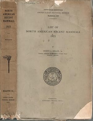 Bild des Verkufers fr List of North American recent mammals 1923 zum Verkauf von Biblioteca di Babele