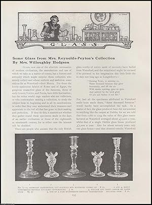 Immagine del venditore per Some Glass From Mrs. Reynolds Peyton's Collection. An original article from The Connoisseur, 1917. venduto da Cosmo Books