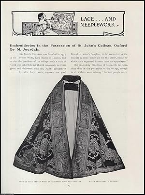 Imagen del vendedor de Embroideries in The Possession of St. John's College, Oxford. An original article from The Connoisseur, 1916. a la venta por Cosmo Books