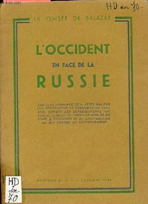 Seller image for L'Occident en face de la Russie - La pense de Salazar. for sale by Le-Livre