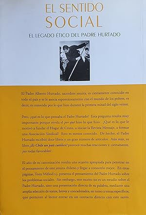 Imagen del vendedor de El Sentido Social El Legado Etico Del Padre Hurtado a la venta por Green Libros