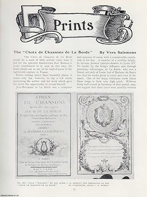 Image du vendeur pour The Choix de Chansons de La Borde. An original article from The Connoisseur, 1925. mis en vente par Cosmo Books