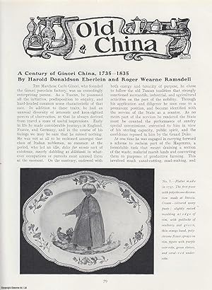 Imagen del vendedor de A Century of Ginori China, 1735-1835. An original article from The Connoisseur, 1925. a la venta por Cosmo Books