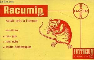 Buvard : Racumin 57 appât prêt à l'emploi pour détruire rats gris rats noirs souris domestiques p...