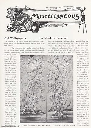 Imagen del vendedor de Old Wallpapers. An original article from The Connoisseur, 1917. a la venta por Cosmo Books