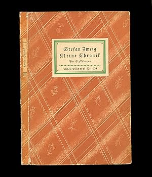 Stefan Zweig, Kleine Chronik , Vier Erzählungen, Insel Bücherei No. 408, Vintage German Book 1930...