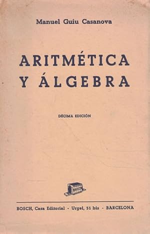 Seller image for Aritmtica y lgebra for sale by Librera Cajn Desastre