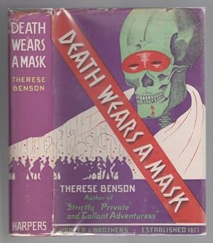 Bild des Verkufers fr Death Wears a Mask by Therese Benson (First Edition) Otto Penzler's copy zum Verkauf von Heartwood Books and Art